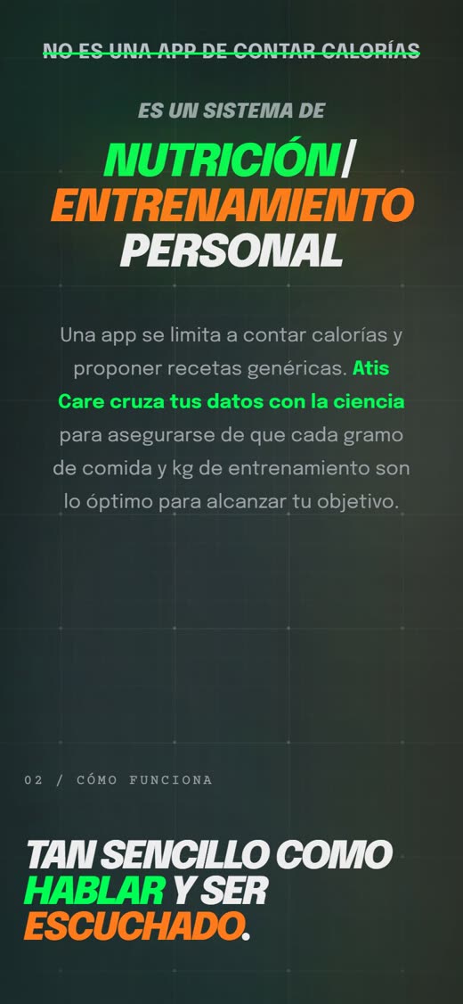 La web de Atis Care en el móvil